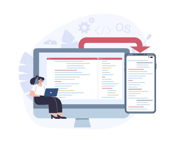 cross-platform software development concept. - 系統(tǒng)軟件 幅插畫檔、美工圖案、卡通及圖標