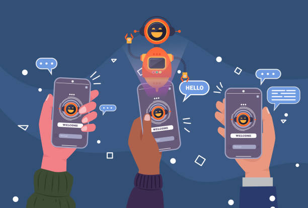 ai chatbot network solutions, seamless data integration. future-ready connectivity. - 營銷 幅插畫檔、美工圖案、卡通及圖標(biāo)
